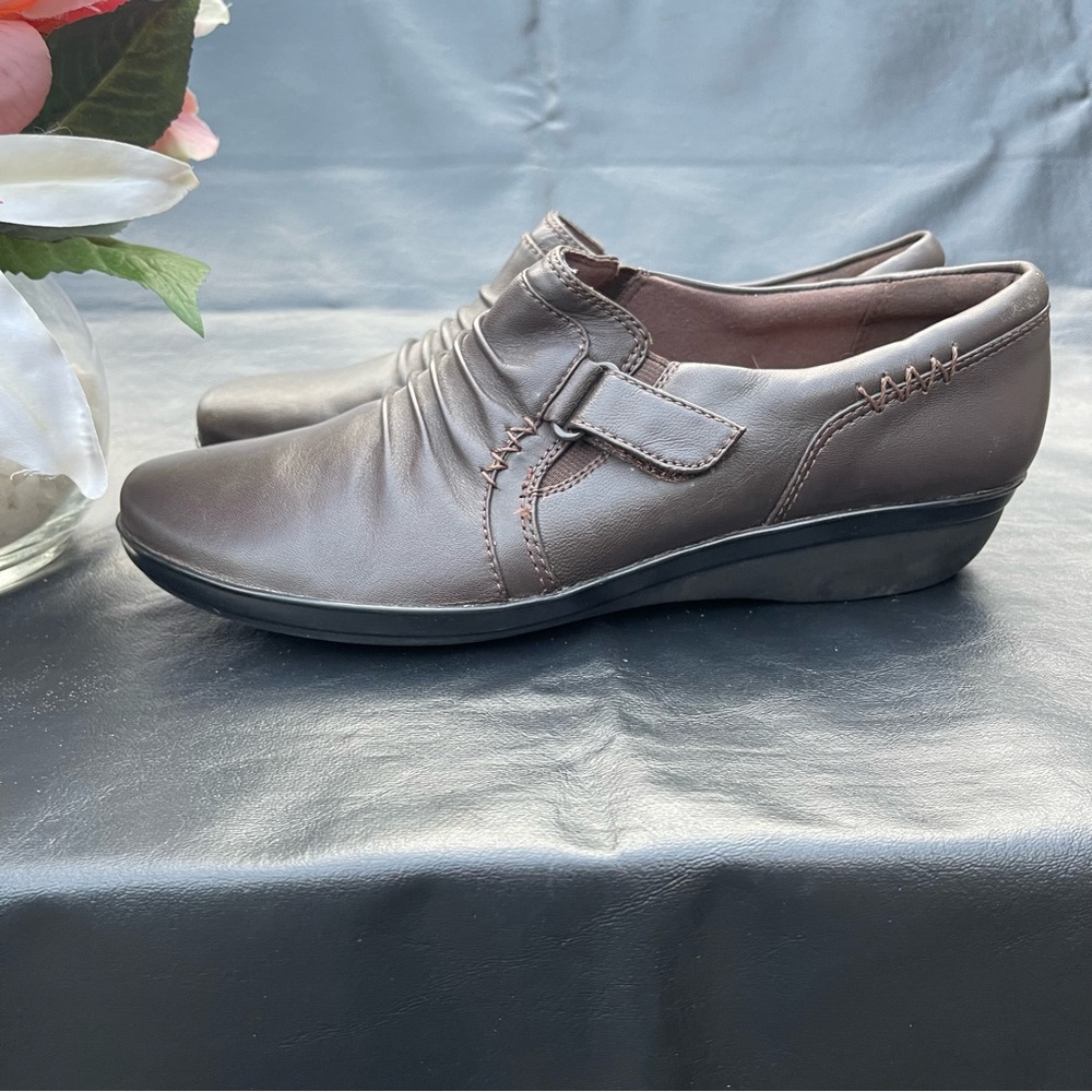 Clarks Everlay CODA Loafers Womens Size 9M Brown Leather